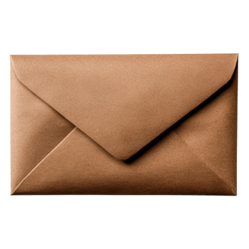 Brown Envelope Isolated on for Postal Use png