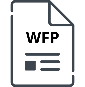 Wfp File Icon Minimal Outline With Symbols png