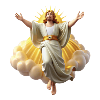 extraordinary contemporary A celestial being descending from the heavens, divine golden light, Renaissance style detailed png