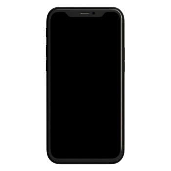 Realistic Black Smartphone with Blank Screen Isolated on png
