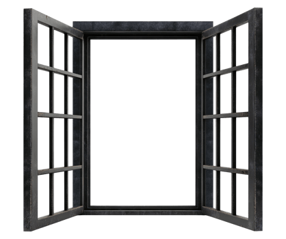 Opened Metallic Window png
