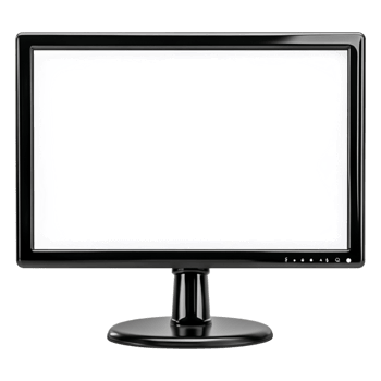 Black Computer Monitor with Blank Screen for Digital Mockup Display png