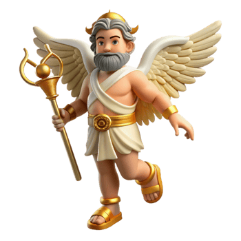 impressive minimalist A Mischievous Greek Hermes Messenger high resolution png