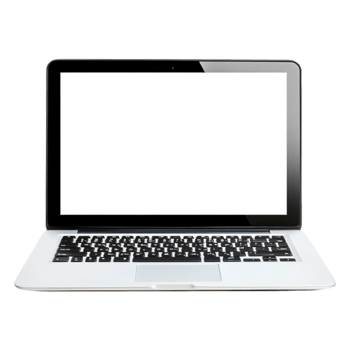 Modern Laptop on for Creative Design Projects png