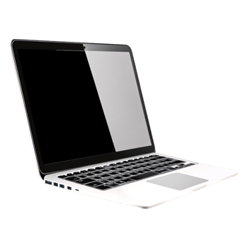 Modern Sleek Laptop with Blank Screen and Minimalist Design png