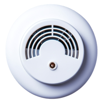 Smoke Detector Mounted on Ceiling Highlighting Safety Features png