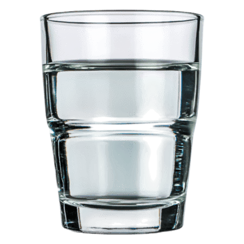 Clear Glass with Still Water in Bright Lighting on png