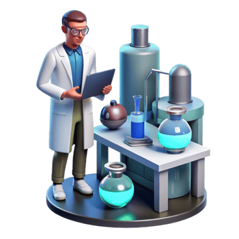 extraordinary vintage A scientist working in a futuristic laboratory, sterile and clean, cinematic lighting detailed png