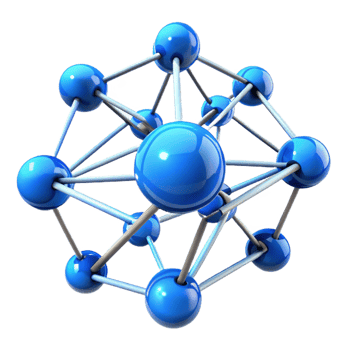 impressive abstract A network of interconnected nodes and lines, pulsating with electric blue energy, cyberpunk style high resolution png