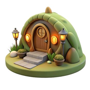 extraordinary creative A Cozy Hobbit Hole Built Into a 4K png