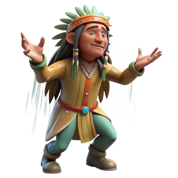 magnificent contemporary A Wise Native American Shaman high quality png