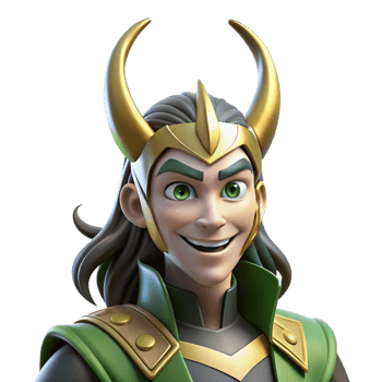 wonderful modern A mischievous Loki transforming into a raven, dynamic lighting, comic book style high quality png