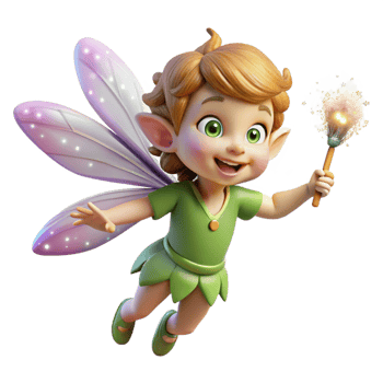 impressive artistic A Mischievous Pixie with Dragonfly exclusive png