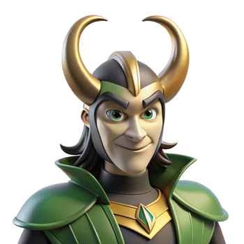 serene classic A mischievous Loki transforming into a raven, dark and mysterious, Norse mythology style professional png