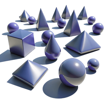 wonderful modern A field of floating, geometric shapes casting long, distorted shadows, surrealism style 4K png