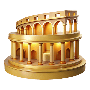 wonderful rustic A Roman Amphitheater Warm Golden premium png