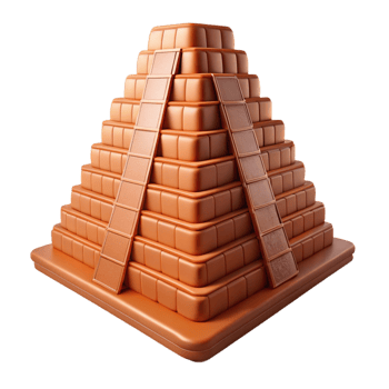 vibrant contemporary beautiful contemporary A towering ziggurat, baked clay bricks, harsh midday sunlight, ancient Mesopotamian style original high quality png
