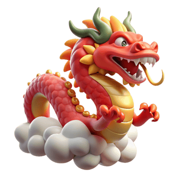 magnificent creative A benevolent dragon from Chinese mythology, soaring through the clouds, vibrant colors, traditional Chinese painting style genuine png