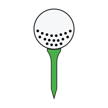 Golf Tee and Ball Icon vector