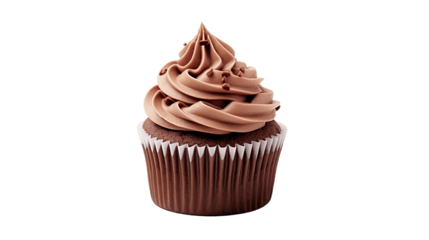 Tasty Cupcake with Icing Isolated on Transparent Background Treat Indulgence png