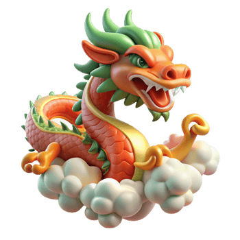 serene traditional A benevolent dragon from Chinese mythology, soaring through the clouds, vibrant colors, traditional Chinese painting style professional png