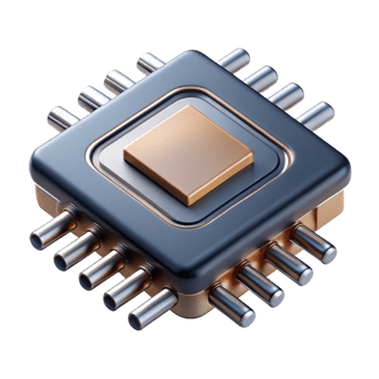 wonderful contemporary A close-up of a microchip, intricate circuitry visible, metallic textures, macro photography style authentic png