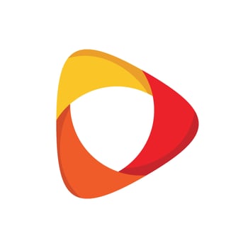Play Button Lens Colorful Logo Template Illustration Design. EPS 10. vector