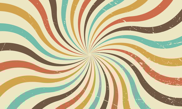 Retro background with a spiral design vector