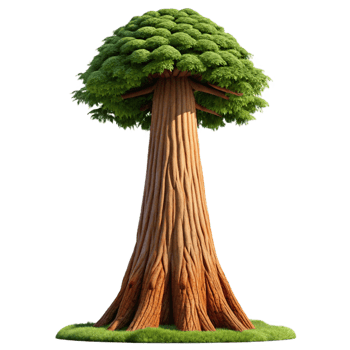 stunning minimalist A Giant Sequoia Tree Its Bark Covered 4K png