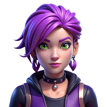 stunning rustic A woman with vibrant purple hair and multiple piercings, a rebellious expression, neon punk lighting, urban style original png