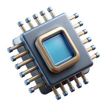 dramatic traditional A close-up of a microchip, intricate circuitry visible, metallic textures, macro photography style high resolution png
