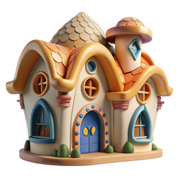 impressive artistic A Gaudi-inspired house, organic shapes, vibrant mosaic tiles, sunny midday lighting, whimsical and dreamlike style professional png