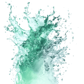 Blue And Green Liquid Splashes On Transparent Background png