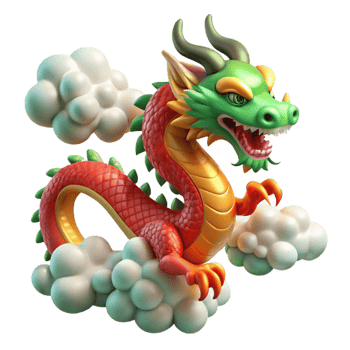 vibrant creative A Wise Chinese Dragon Soaring Through original png