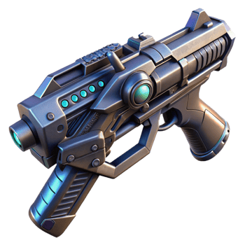serene minimalist A futuristic weapon with intricate engravings, powerful and dangerous, dark lighting professional png