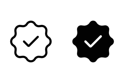 check mark icon. complete sign. illustration vector