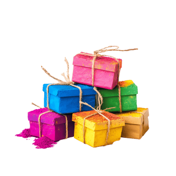 Festive Gift Packages Set On Transparent Background png