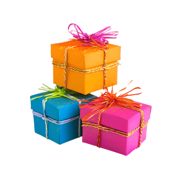 Wrapped Present Boxes Collection On Transparent Background png