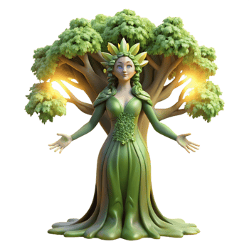 stunning traditional An Ethereal Dryad Emerging from a authentic png