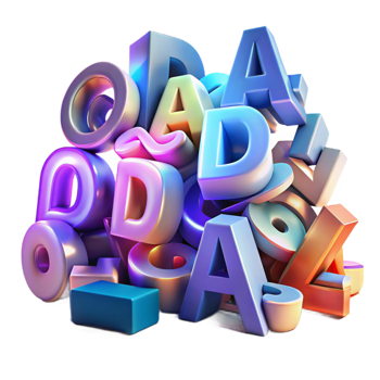 wonderful artistic A chaotic jumble of letters and numbers, illuminated by a flickering neon light, Dadaism style authentic png