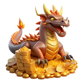extraordinary minimalist A Powerful Dragon Guarding Its Hoard 4K png