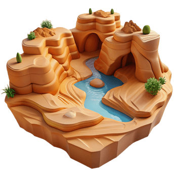 elegant modern A Desert Canyon Carved by Wind and original png