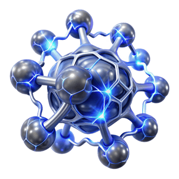 dramatic minimalist A complex network of branching fractals resembling lightning bolts, glowing with electric blue light, with dramatic, stormy lighting high resolution png