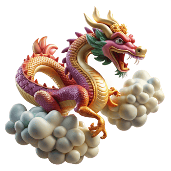 dramatic contemporary A Wise Chinese Dragon Soaring Through original png