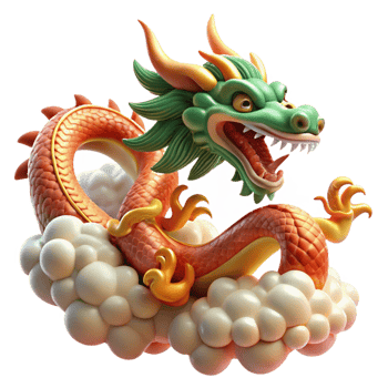 dramatic modern A Wise Chinese Dragon Soaring Through high quality png