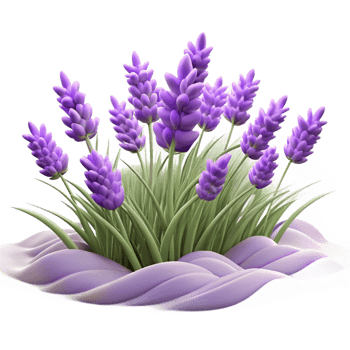 vibrant vintage A field of lavender swaying in the wind, impressionist style, midday lighting professional png