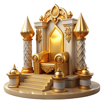 stunning minimalist A futuristic throne room, opulent, golden lighting, baroque style exclusive png