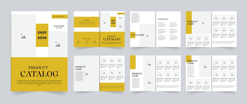 Product catalog design template or multipurpose catalogue design layout vector