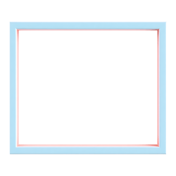 Blue square frame on a transparent background png