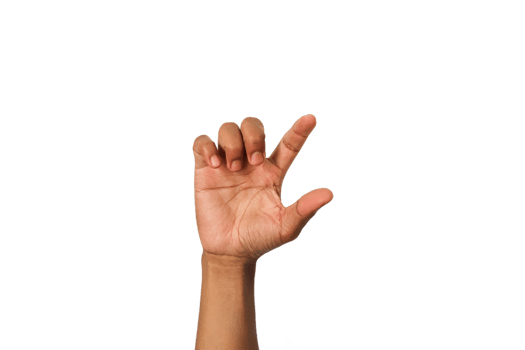 Brown Hand Reaching on Transparent Background png
